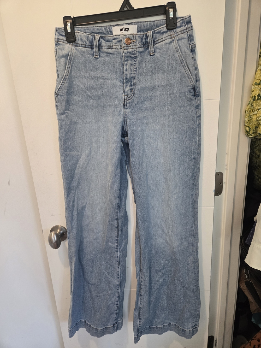 Mica Light Blue High-Rise Wide Leg Jeans